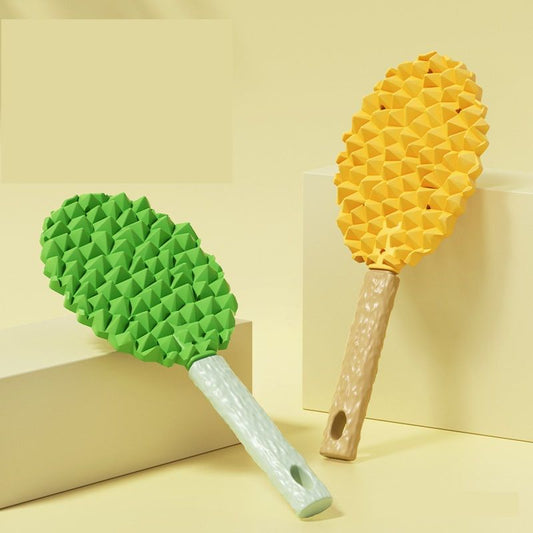 Green & Yellow Durian Pet Massage Grooming Brush 2-Pack | Cats & Dogs