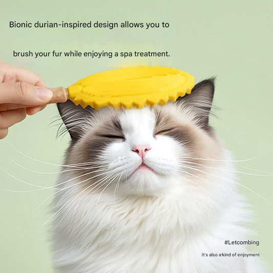 Green & Yellow Durian Pet Massage Grooming Brush 2-Pack | Cats & Dogs