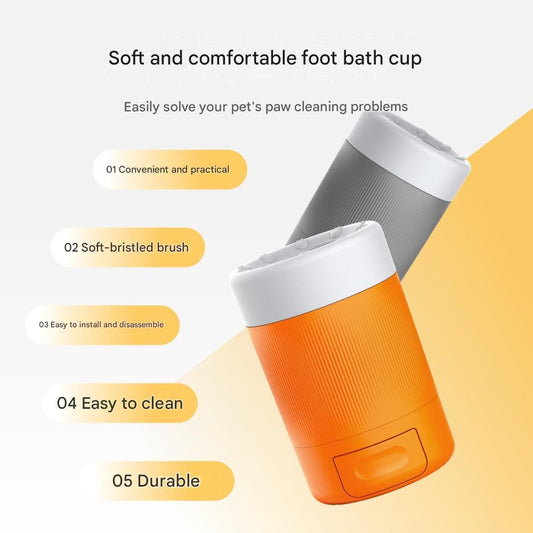 Grey Pet Paw Cleaner Cup
