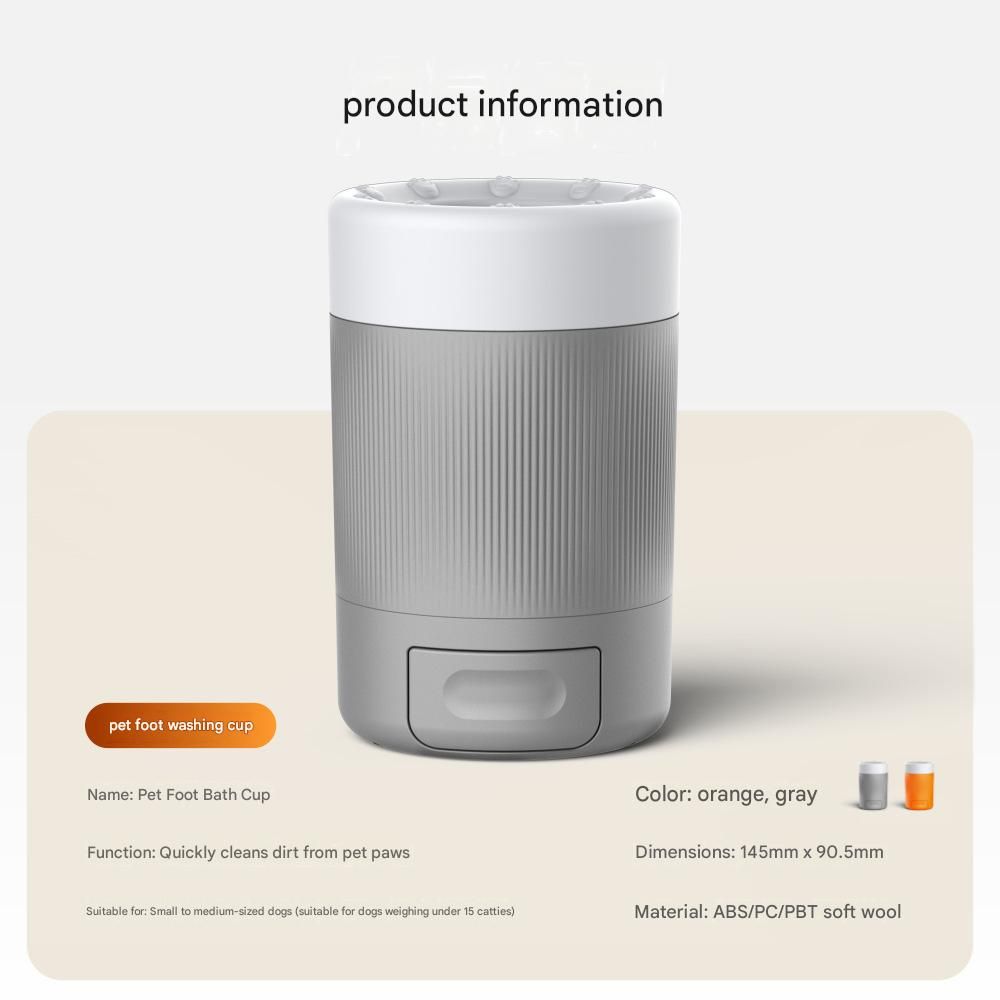 Grey Pet Paw Cleaner Cup