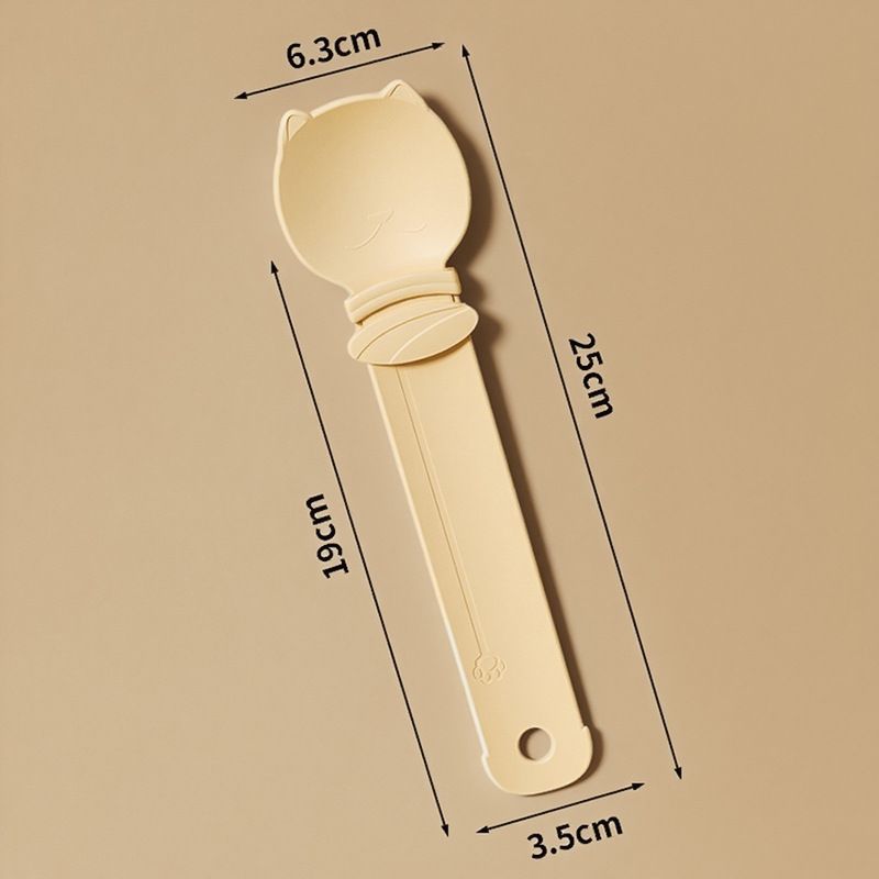 Cat Treat Spoon for Wet Food | Extra-Long PP Handle | Squeeze Feeder