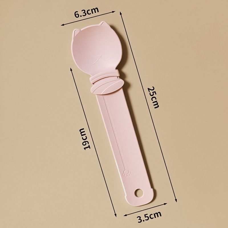 Cat Treat Spoon for Wet Food | Extra-Long PP Handle | Pink