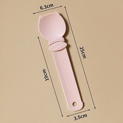 Cat Treat Spoon for Wet Food | Extra-Long PP Handle | Pink