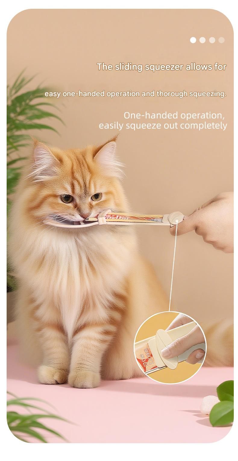 Cat Treat Spoon for Wet Food | Extra-Long PP Handle | Green