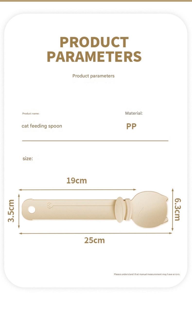 Cat Treat Spoon for Wet Food | Extra-Long PP Handle | Green