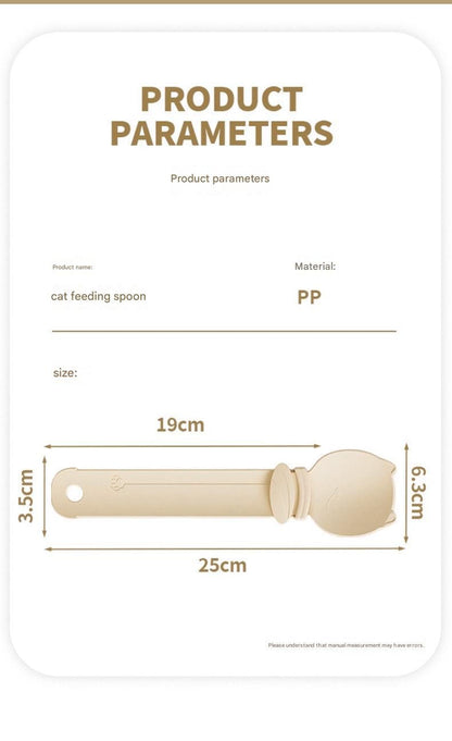 Cat Treat Spoon for Wet Food | Extra-Long PP Handle | Green