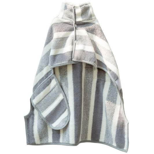 Grey & White Pet Quick-Dry Bathrobe | Coral Fleece | Dogs & Cats