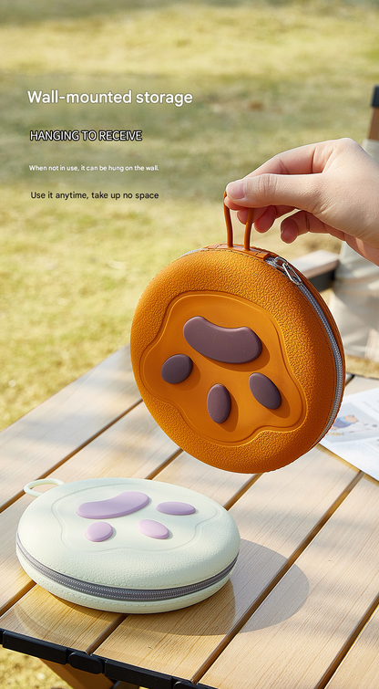 Light Yellow Portable Collapsible Silicone Pet Bowl