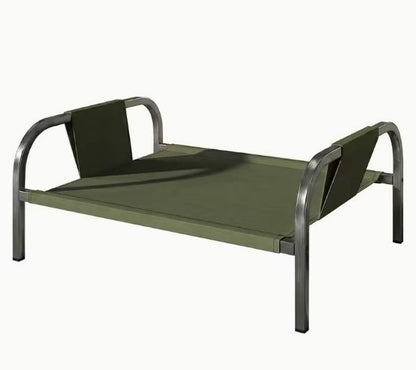 Green Raised Pet Bed for Medium Dogs Cats Elevated Breathable Dog Cot