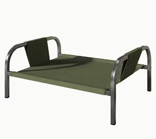 Green Raised Pet Bed for Medium Dogs Cats Elevated Breathable Dog Cot