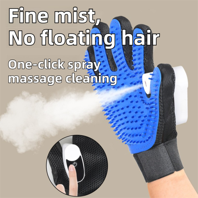 2-Pack Pet Grooming Spray Glove | Dog & Cat | Massage (2)