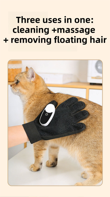 2-Pack Pet Grooming Spray Glove | Dog & Cat | Massage (2)