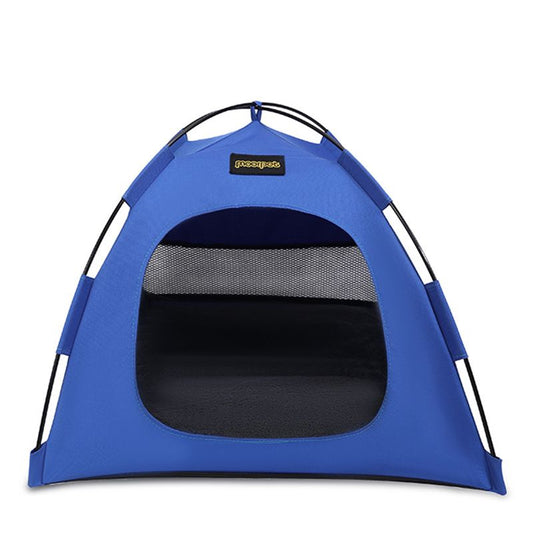 Blue All-Weather Portable Pet Tent with Dual-Sided Cushion | Camping (2)