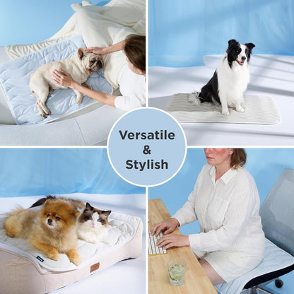 51 x 41 CM Blue Premium Wave Quiltied Pet Cooling Mat