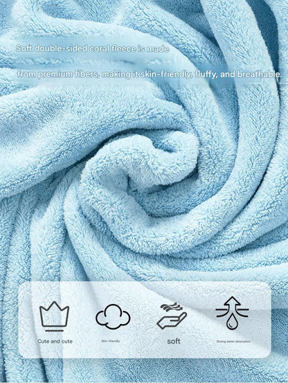 Blue Pet Drying Robe with Hood | Dogs & Cats