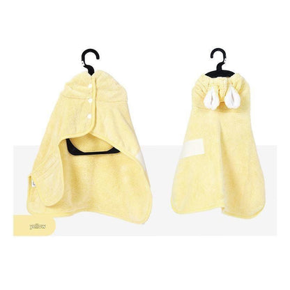 Yellow Pet Drying Robe with Hood | Dogs & Cats