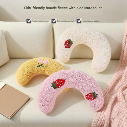 Pet U-Shaped Neck Support Pillow | Soft Teddy Velvet