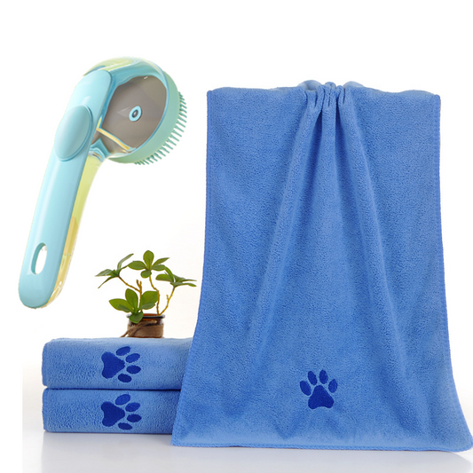 2-Piece Pet Cleaning Set | Dog & Cat | Towel
