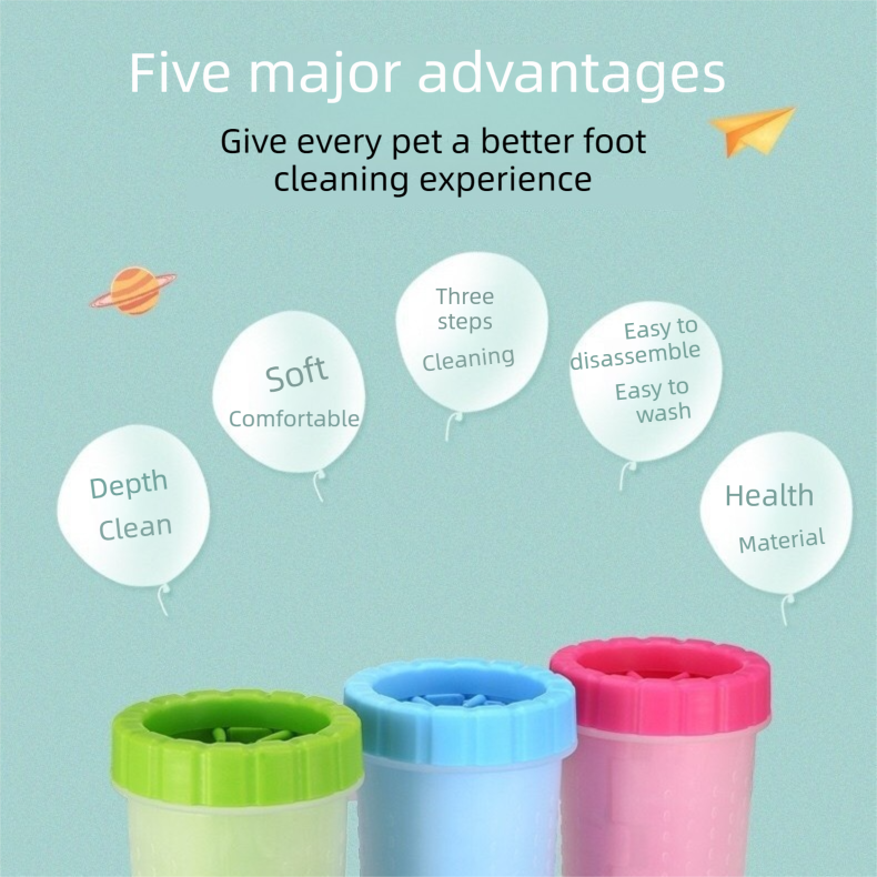 Pink Portable Pet Paw Cleaner Cup | Dogs & Cats