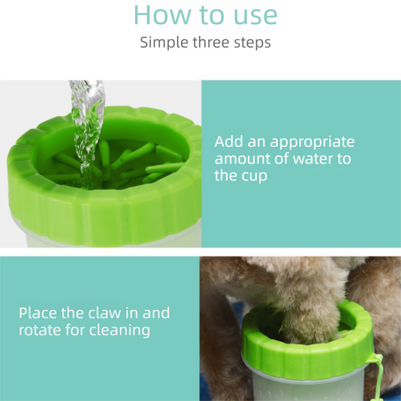 Green Portable Pet Paw Cleaner Cup | Dogs & Cats