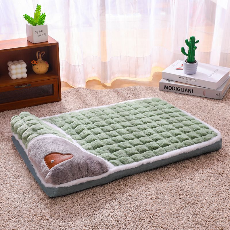 Green M size Luxury Plush Pet Sleeping Mat