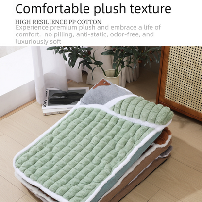 Green L size Luxury Plush Pet Sleeping Mat