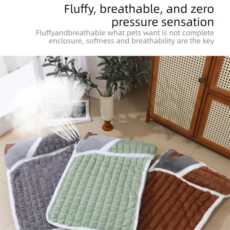 Green XL size Luxury Plush Pet Sleeping Mat