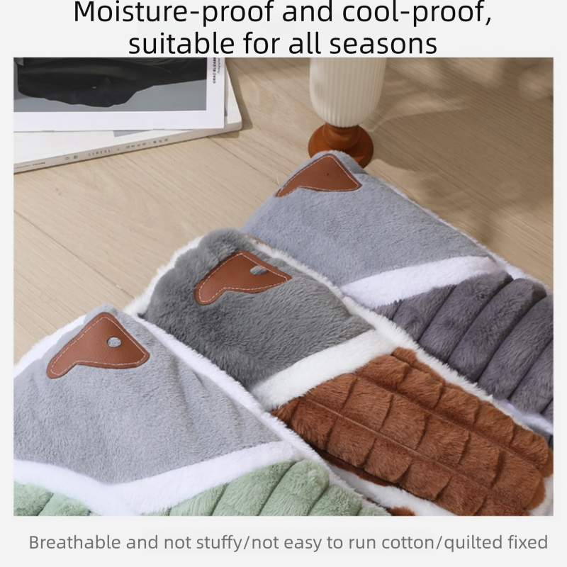 Brown M size Luxury Plush Pet Sleeping Mat