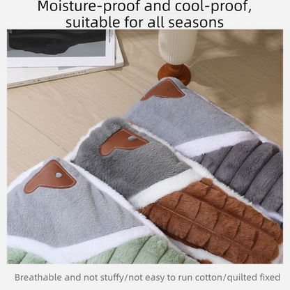 Brown M size Luxury Plush Pet Sleeping Mat