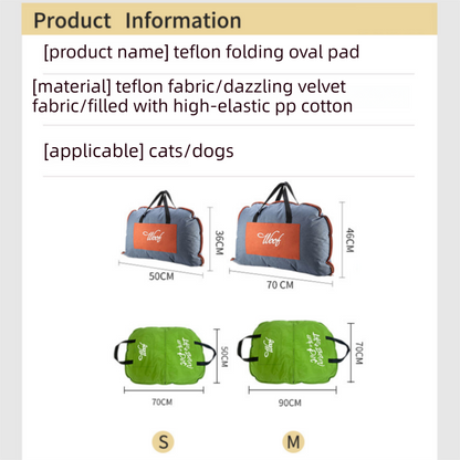 Khaki S size Portable Foldable Pet Bed Mat
