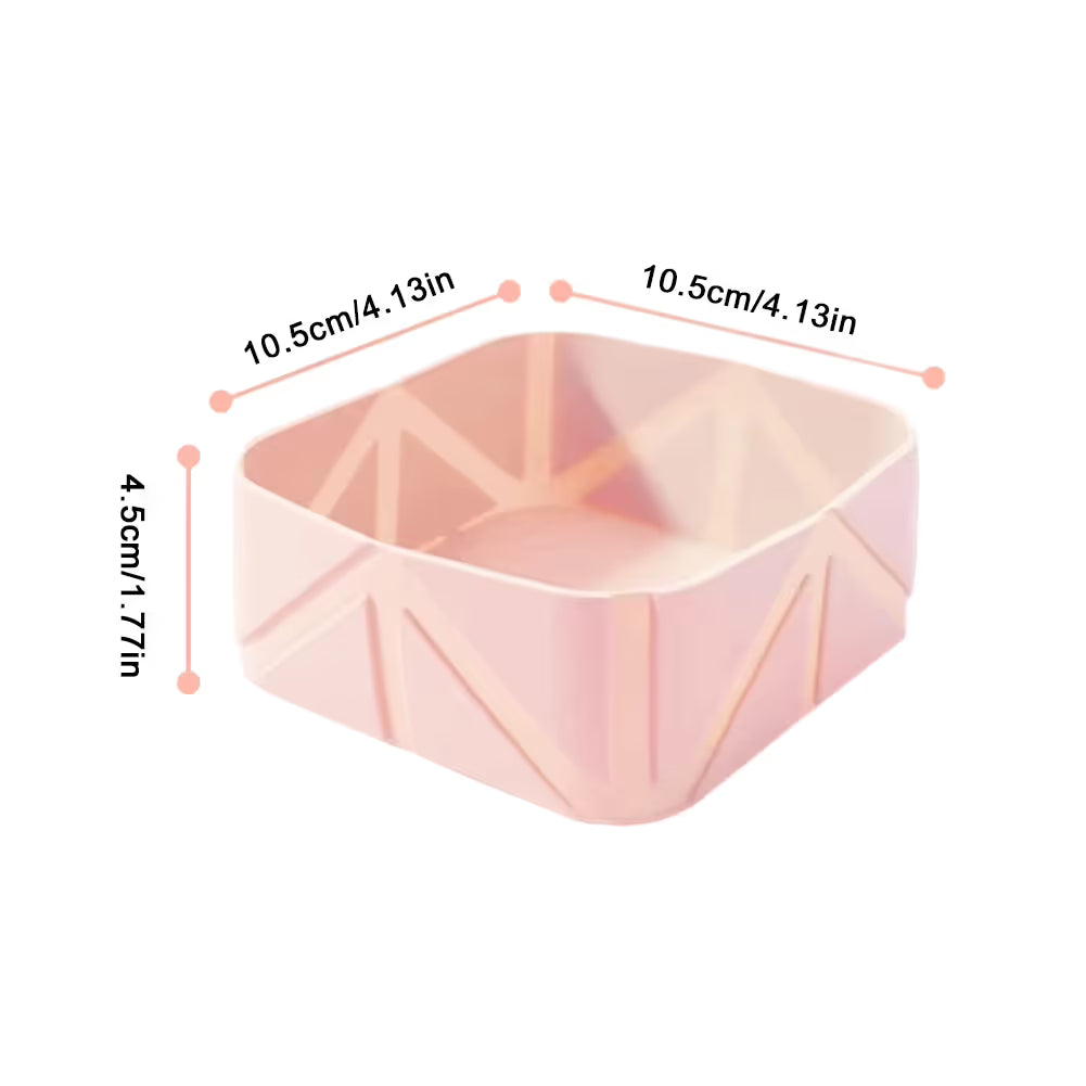 2-Pack Green Portable Silicone Pet Travel Bowl