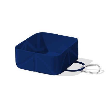 2-Pack Blue Portable Silicone Pet Travel Bowl