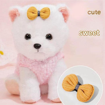 Size S Bee Fleece Hoodie Jumper for Small Dogs & Cats with 5 Hair Clips
