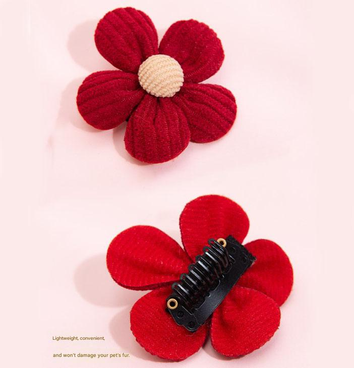Size S Bee Fleece Hoodie Jumper for Small Dogs & Cats with 5 Hair Clips