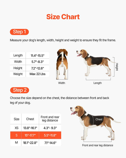 Dog Wheelchair for Back Legs 2-Wheel | Up to 10kg Rear Support