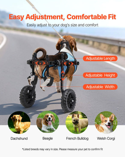 Dog Wheelchair for Back Legs 2-Wheel | Up to 10kg Rear Support
