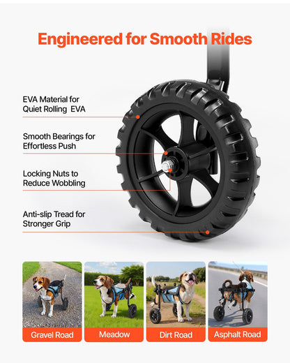 Dog Wheelchair for Back Legs 2-Wheel | Up to 10kg Rear Support