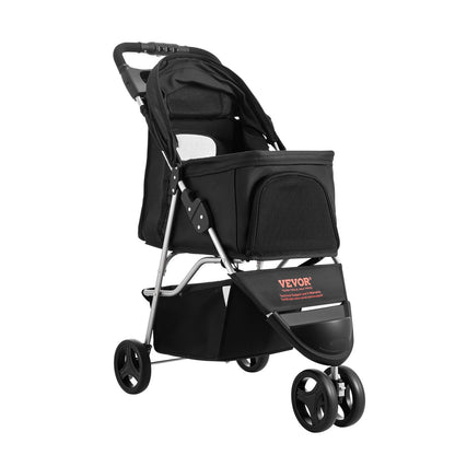 Foldable 3-Wheel Pet Stroller | 16KG Capacity