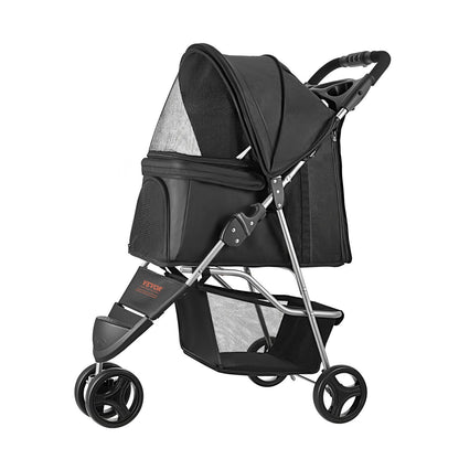 Foldable 3-Wheel Pet Stroller | 16KG Capacity