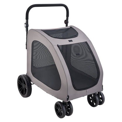 Heavy Duty 4-Wheel Pet Stroller | 160lb Capacity | Breathable Mesh
