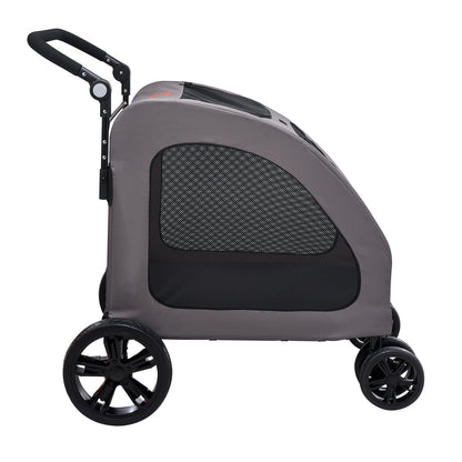 Heavy Duty 4-Wheel Pet Stroller | 160lb Capacity | Breathable Mesh