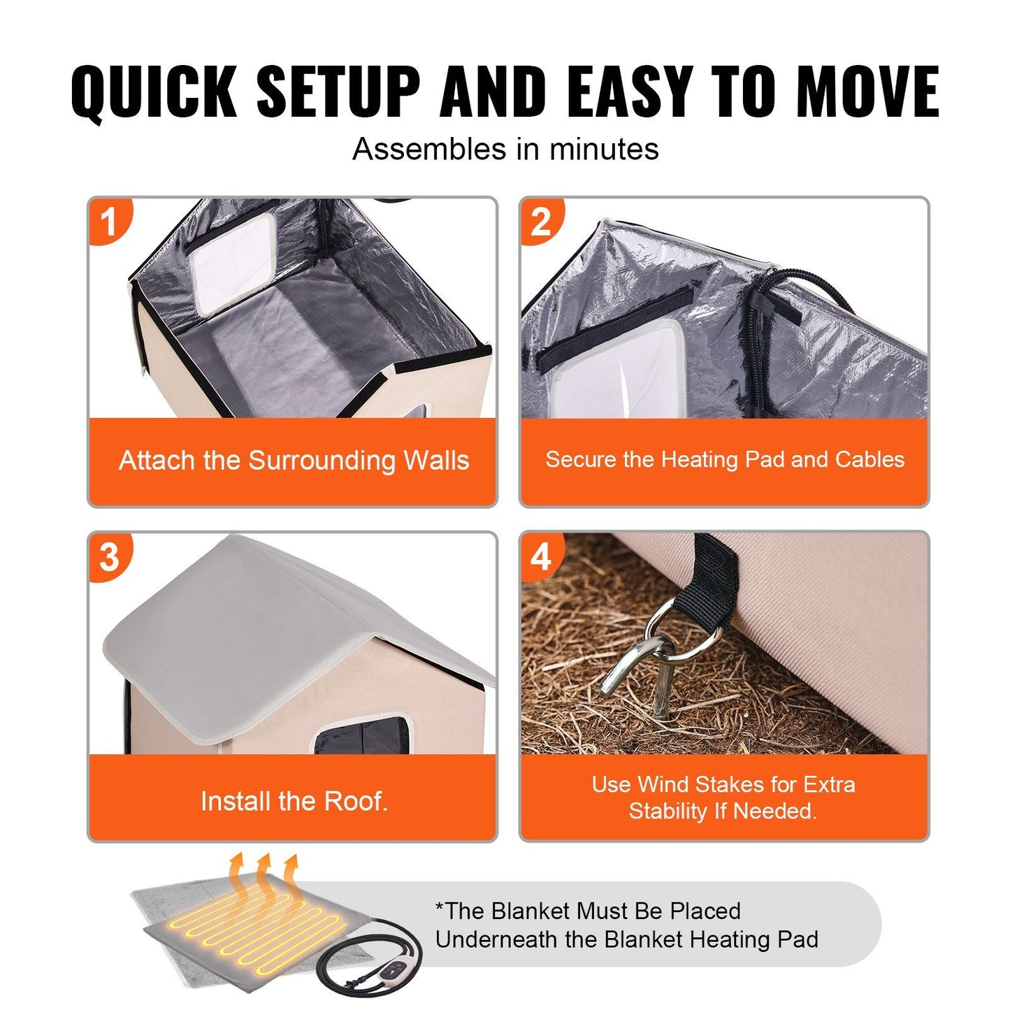 Elevated Heated Cat House with Timer | Brown Outdoor Shelter