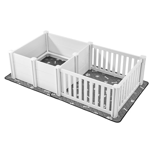 Dog Whelping Box | 1.86 x 0.97m | Adjustable Height Door | Medium Dogs