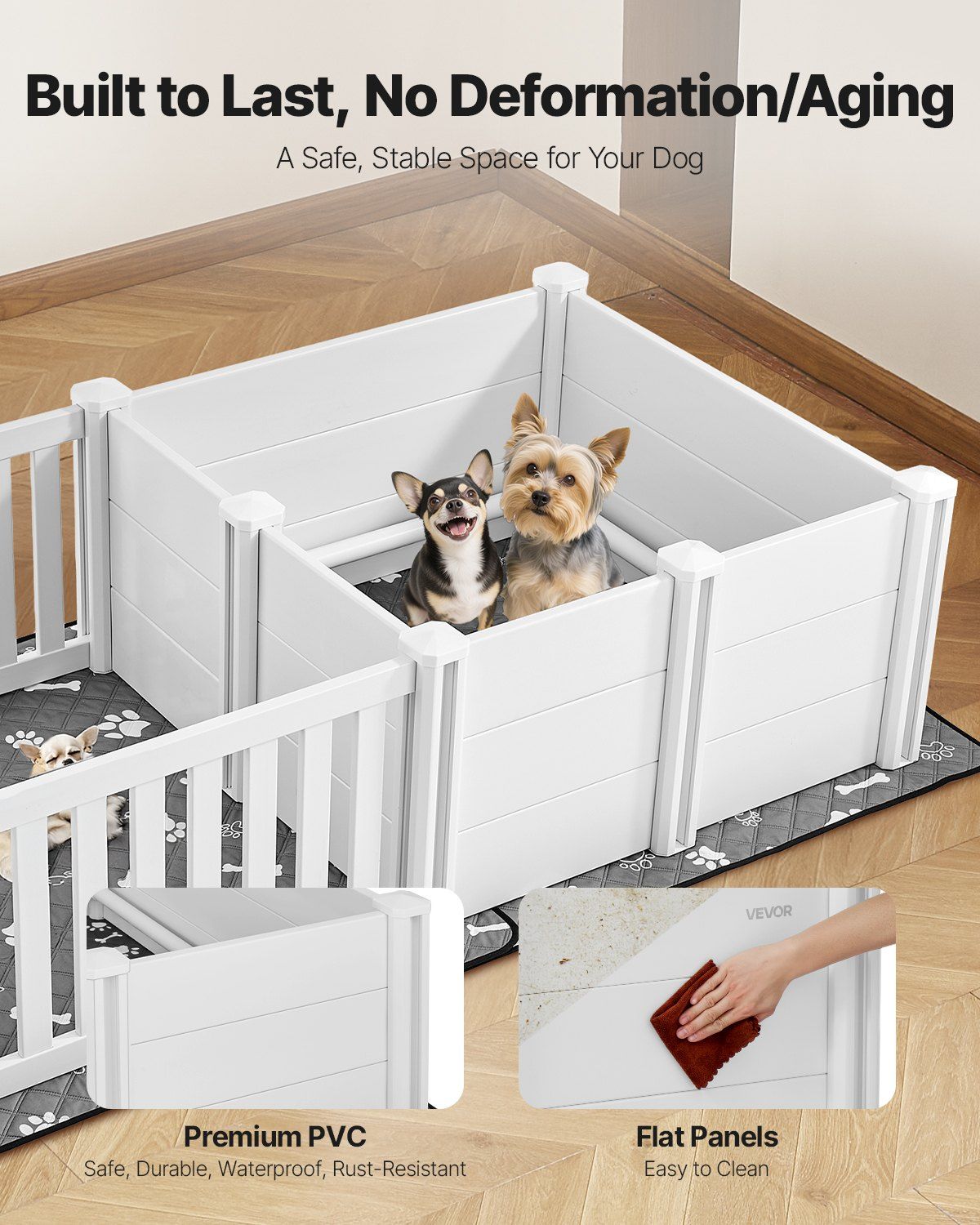 Dog Whelping Box | 1.86 x 0.97m | Adjustable Height Door | Medium Dogs