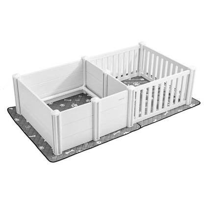 Dog Whelping Box | 1.86 x 0.97m | Adjustable Height Door | Medium Dogs