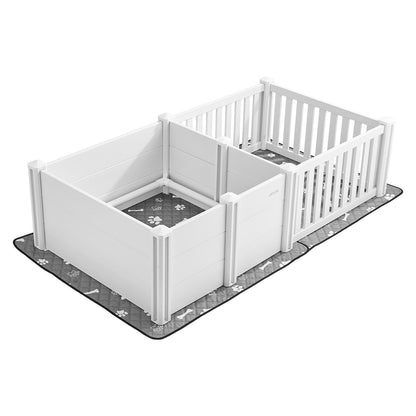 Dog Whelping Box | 1.86 x 0.97m | Adjustable Height Door | Medium Dogs