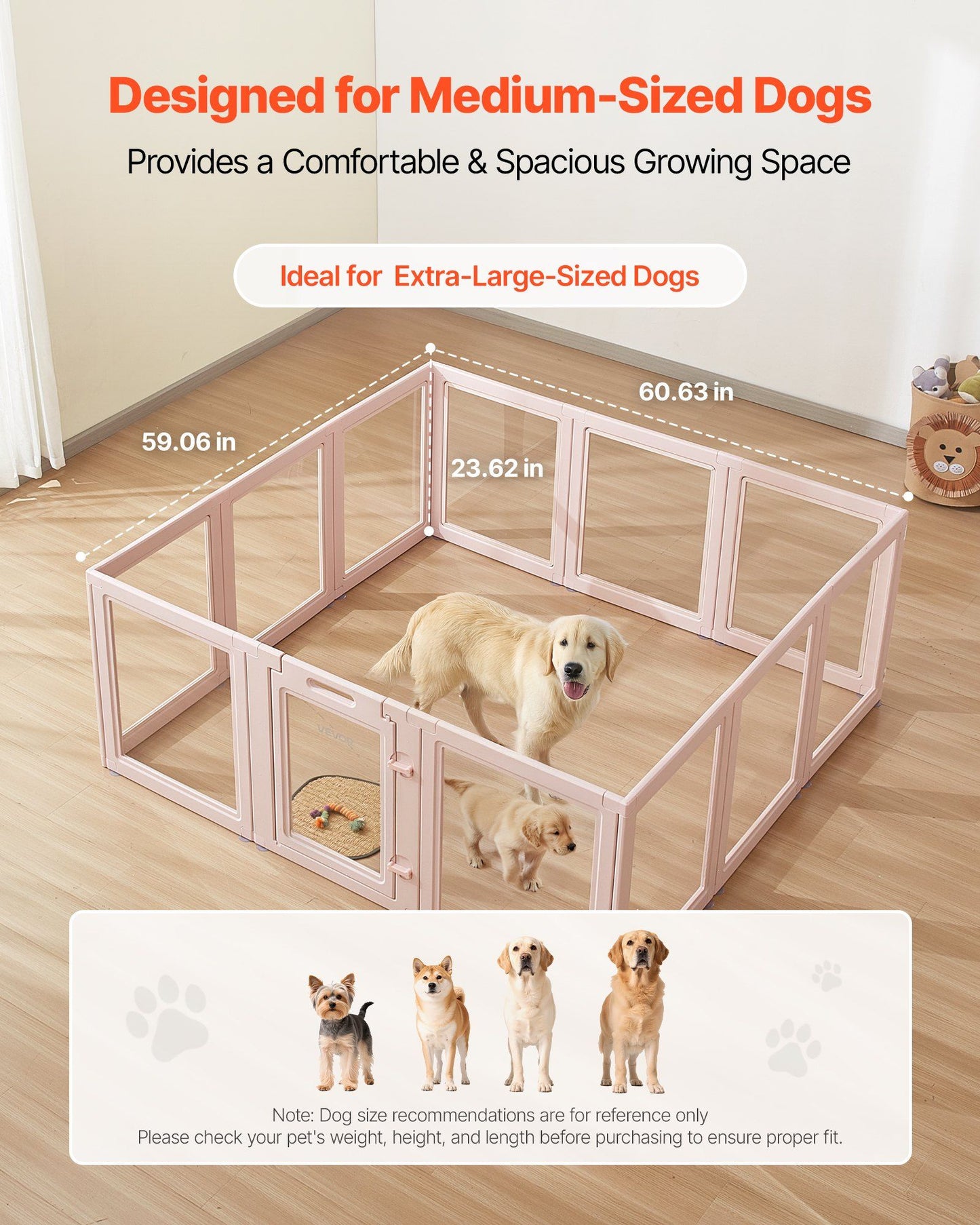 Dog Whelping Box | 1.54 x 1.5m | Large Dogs