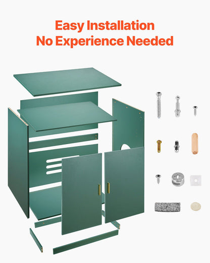 Hidden Cat Litter Box Enclosure | 80cm Wooden Cabinet Washroom