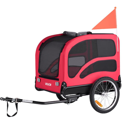 Dog Bike Trailer | 45KG Capacity | Pet Cart Bicycle Carrier with Leash
