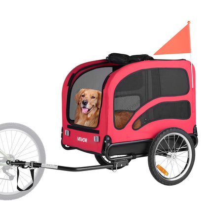 Dog Bike Trailer | 45KG Capacity | Pet Cart Bicycle Carrier with Leash
